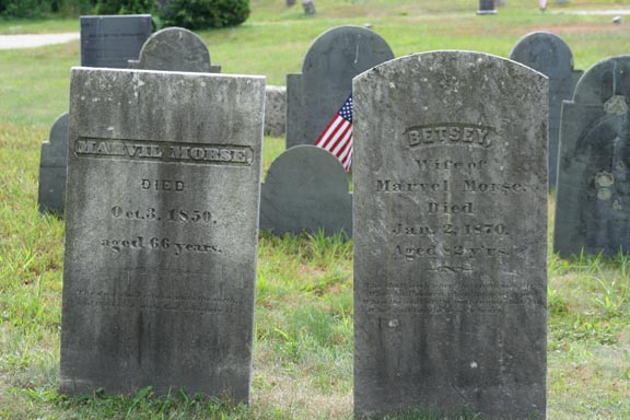 Another look at Marvil and Betsy Morse headstones
