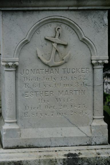 Detail of the Tucker obelisk