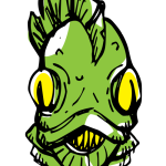 1010-Monster-Face-Gill-Man