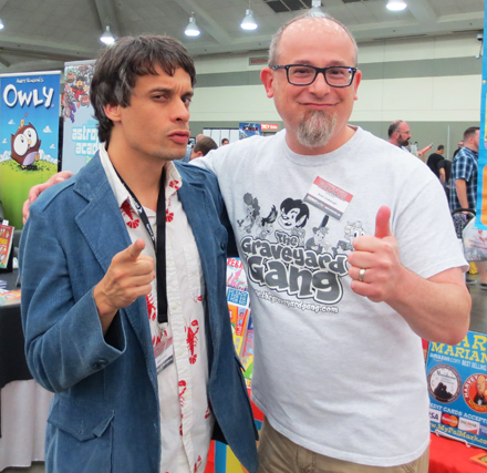 Me catching Chris Mariano between his busy 'Kids Love Comics' events!